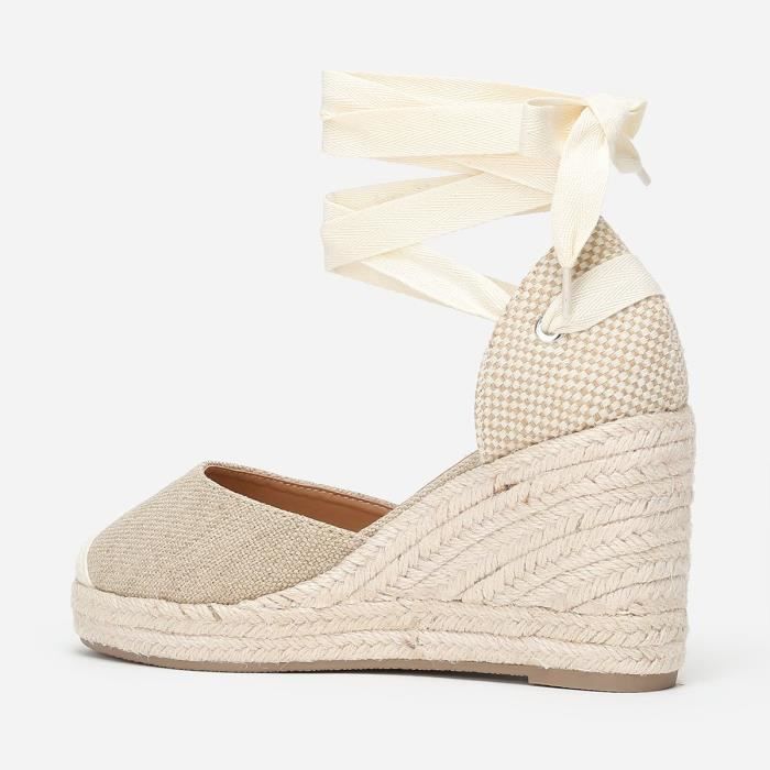 Espadrilles compensées cheap à nouer