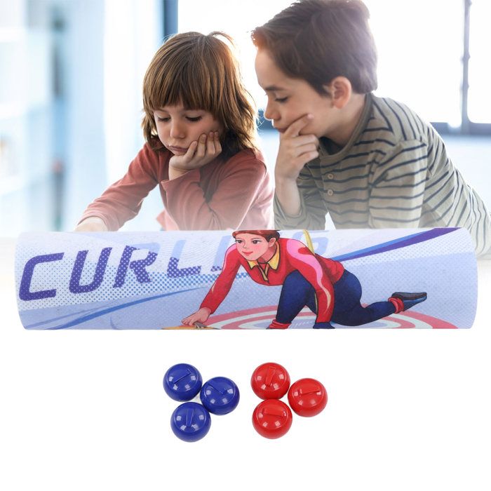 Jeu de curling - HB031 - Portable - 8 boules - Pour enfants et adultes