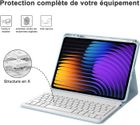 IVEOPPE Clavier Pour Xiaomi Pad 7/7 Pro 11.2" - AZERTY Français Rétroéclairé 7 Couleurs - Rose