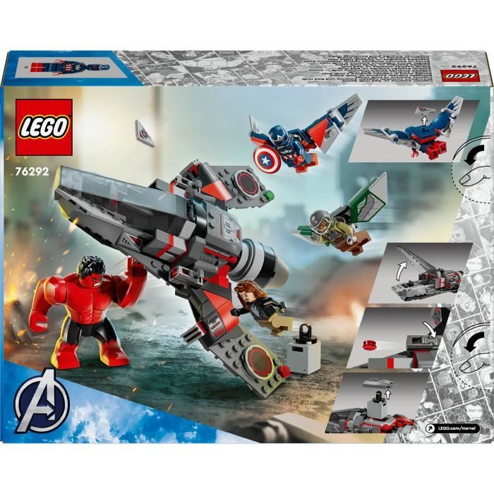 LEGO Marvel 76292 Captain America vs Hulk rouge Avion de chasse