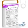 Mini climatiseur portable - OKZ® - 4 en 1: refroidisseur, humidificateur, purificateur, ventilateur