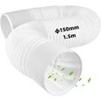 Tuyau Climatiseur Mobile, Tuyau Évacuation Climatiseur mobile Ø 150mm / 1.5m,Tuyau d;évacuation d;air Flexible,