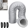 Housse d'isolation pour tuyau de climatiseur mobile, revêtement isolant pour tuyau d'évacuation (compatible diamètres 5" et 5,9" lan