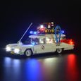 GEAMENT Jeu De Lumieres pour Ghostbusters ecto 1 Modele en Blocs De Construction - Kit D'eclairage LED Compatible avec Lego 2-0