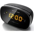 Radio-réveil MUSE M-150 CR - Double alarme - Tuner PLL FM - 20 présélections - Chiffres ambres-0