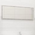 394NEUF Miroir de salle de bain MIROIR LUMINEUX LED SALLE DE BAIN Miroir Mural avec éclairage LED Gris béton 90x1,5x37 cm Aggloméré-0