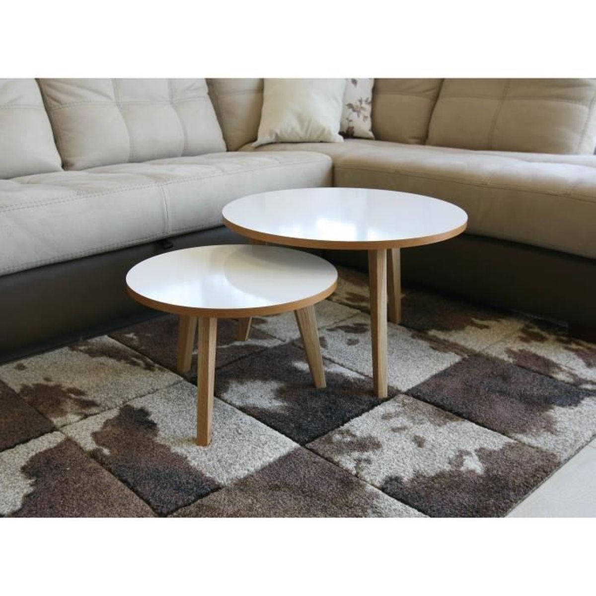 Table basse gigogne JIMI lot de 7 design scandinave - Achat Table basse gigogne JIMI lot de 7 design scandinave - Achat