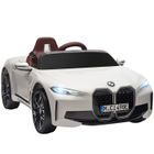 Voiture électrique pour enfants - HOMCOM - licence BMW I4 - 12V télécommande MP3 Musique Ceinture et Lumières - 115x67x45 cm - Noir