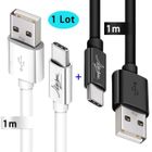 LECHEO [2pcs,1m] Câble USB Type C 2A, Noir & Blanc, Câble chargeur Cable C USB, Charge/Synchro Ultra Rapide pour Samsung Huawei Xiaomi etc