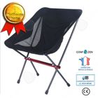 CONFOZEN Chaise pliante - CONFO® - Chaise de lune - Aluminium - 1 place - Noir