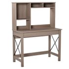 HOMCOM - Bureau bibliothèque 2 en 1 - Panneaux de particules classe E1 - 105x50x137.5cm - Brun