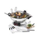 Fondue - KITCHEN CHEF - KCP.FONDASIA - 1950 Watts - Inox - Couvercle en verre