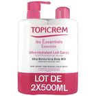 Topicrem Ultra Hydratant Lait Corps Lot de 2 x 500ml