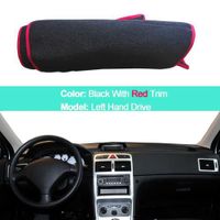 Noir - Pare-soleil de protection pour tableau de bord de voiture, 2 couches, Pour Peugeot 307 LHD, Tapis de p