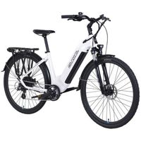 Vélo électrique 700C - E-Bike - Batterie 36V16.5Ah - BAFANG Moteur 250W - SHIMANO 8 Vitesse - Bluetooth - Blanc