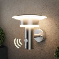 NBHANYUAN Lighting® Applique Murale LED Exterieur avec Detecteur de Mouvement Lampe Exterieur Inoxydable Luminaire Argent 9.5