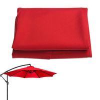 VOILE D'OMBRAGE,YSTP Canopée De remplacement pour parasol, 3 m À 8 Bras, accessoire de jardin,Rouge