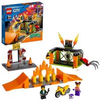 LEGO® 60293 City Stuntz L’Aire d’Entraînement des Cascadeurs, Rampes, Cage Araignées et Moto Rétrofriction