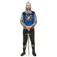 Déguisement Médiéval homme - MARQUE - Bleu - T-shirt, pantalon, cagoule, couronne - Adulte - Intérieur