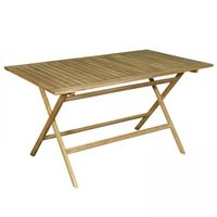 Table rectangulaire pliante en bois d'eucalyptus