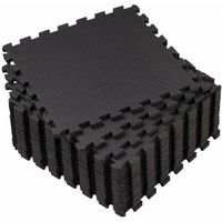 Tapis Puzzle EVA 12 Pièces – 31,5 X 31,5 Cm, Épaisseur 1 Cm, Avec 18 Bordures, Antidérapant, Home Gym