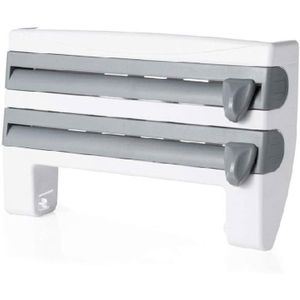 Distributeur De Papier Aluminium Et Film Alimentaire - Coupeur Intégré, Organisateur De Tiroir, 36.5x5.5x5 Cm
