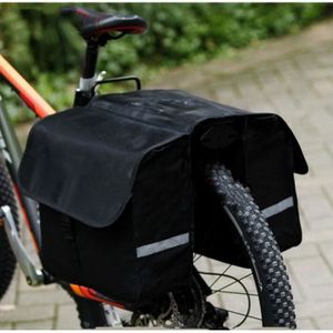 Sacoche Vélo Double étanche, Grand Format, Noir, Pour Porte-bagages Arrière