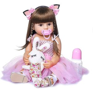 Poupon Reborn Silicone Réaliste Fille 53cm - 3,3kg - Prénommée - Nouveau-né
