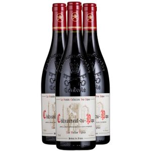 VIN ROUGE Châteauneuf-du-Pape Cuvée Clément VI Les Vieilles Vignes Rouge 2021 - Lot de 3x75cl - La Grande Collection des Papes - Vin AOC