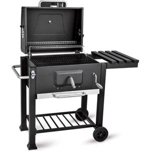 Barbecue a charbon avec couvercle type fumoir et grill - Cdiscount