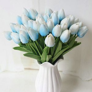 FLEUR ARTIFICIELLE Tulip d6 bleu clair - Fleurs Artificielles Tulipes Artificielles, 1 Pièce, Fausse Tulipe Pu, Toucher Réel, Dé