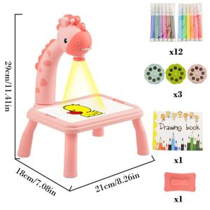 TABLE A DESSIN Dessin - Graphisme,Projecteur à LED pour Enfant avec Table de Dessin Artistique,Jouets pour Gosse avec - Type small size--pink