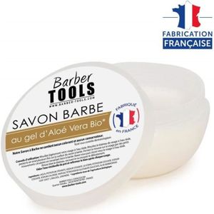 MOUSSE À RASER - GEL Savon de rasage 150ml au gel d'Aloé Vera Bio - Fabriqué en FRANCE