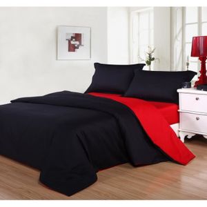 Parure De Lit Rouge Et Noir