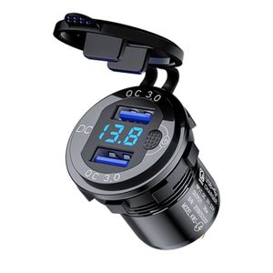 CHARGEUR CD VOITURE Dual Qc3.0 Chargeur Usb Charge Rapide 3.0 Prise Ad