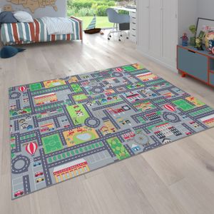Grand Tapis De Jeu éducatif Pour Enfants 200x300cm – Bleu Multicolore, Lavable