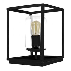 LAMPE A POSER TOSEL Lampe à poser 1 lumière - luminaire intérieur - verre transparent - Style vintage - H27cm L20cm P20cm