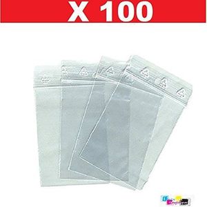 LINSUNG Lot de 100 sachets Zip Plastique 6x8 cm 60x80 mm 
