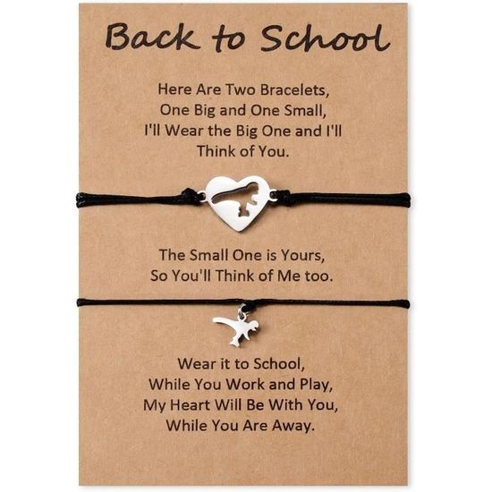 Bracelets Puzzle Mère-enfant – 2 Pièces Assorties Pour Premier Jour D’école, Cadeau Rentrée Anti-stress