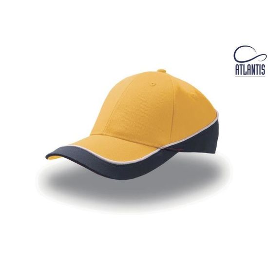 Casquette Atlantis Brodée Lauriers 'Winner' - Taille Unique - 100% Coton - Visière Courbée - Mixte Bleu Marine