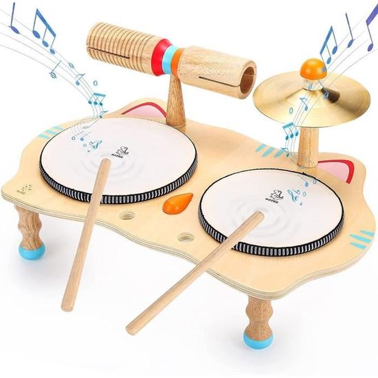 Ensemble D'Instruments De Musique Enfant 33 Pièces - Xylophone, Tambourin, Bois