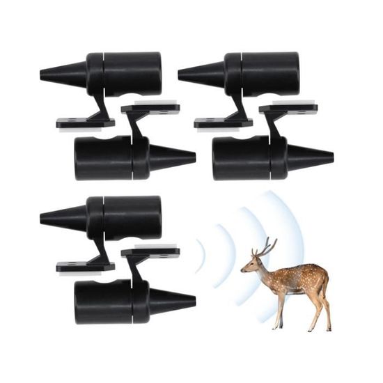 4 Sifflets Ultrason Anti-gibier Pour Voiture – Répulsif Sangliers, Cerfs, Installation Facile Avec Adhésif