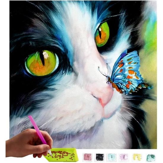 Kit Diamond Painting 5D Complet - Toile 30x30 Cm Diamants Ronds - Idéal Débutants - Anti-stress Et Créatif - 12