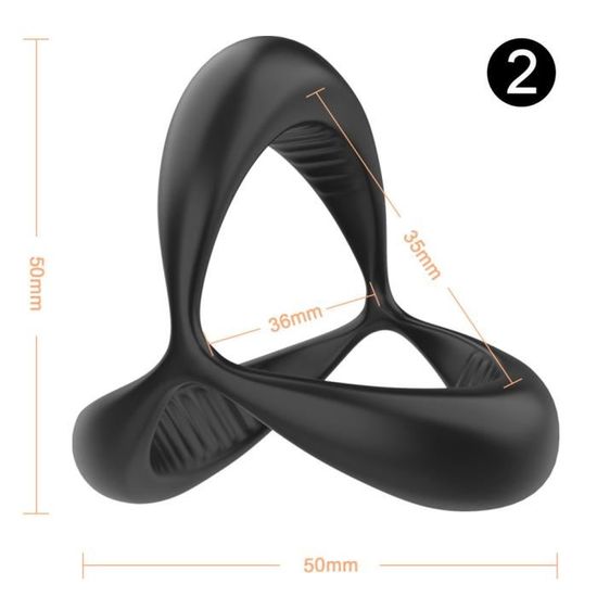 double anneaux acier robuste durable maintien érection renforcée intensification orgasme retardement stimulation zones érogènes moderne masculin discret design luxe main image 1
