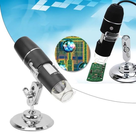 50X-1000X Zoom USB Microscope Numérique 8LED Endoscope Léger Loupe Caméra Vidéo -QUT