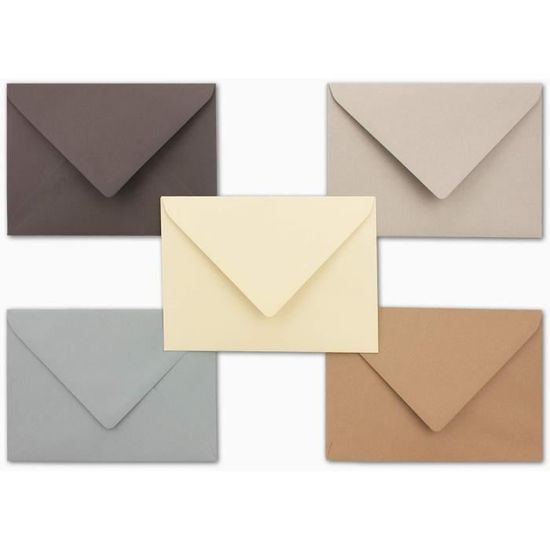100 Enveloppes DIN C6 Crème - 114x162mm, Grammage 100g/m², Collage Humide, Marque Neuser Papier