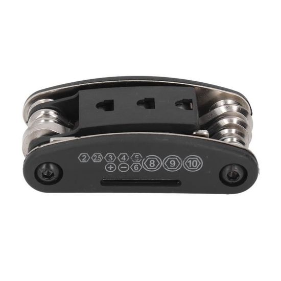 Accessoires Velo Electrique QitinDasen 7 En 1 Multifonction Vélo Réparation Outil, Mini Vélo Multi-Outil Kit, Pliable Portatif Vélo Maintenance Outil (Bleu Outillage Velo