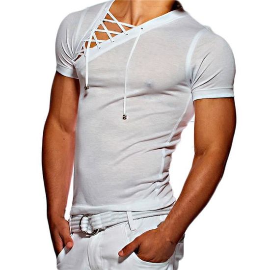 Tee shirt sales amaigrissant homme
