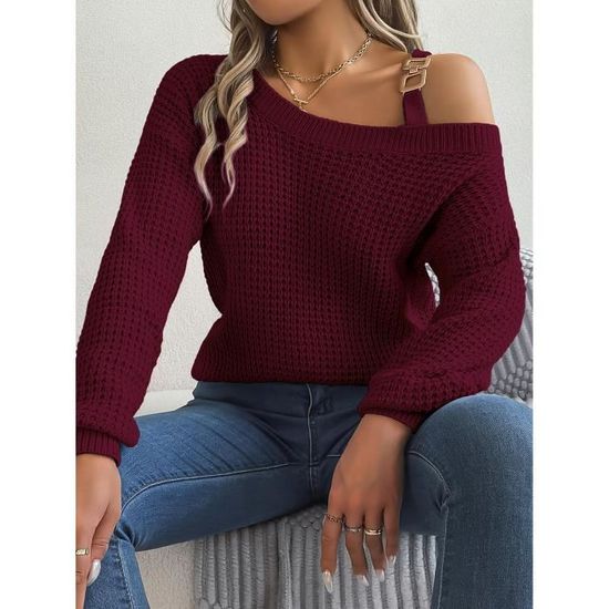 Pull femme shop epaule denudéé