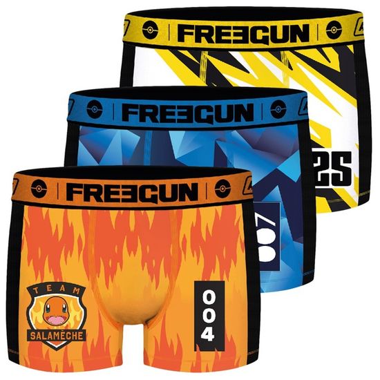 FREEGUN Caleçon Homme Pikachu, Carapuce, Boxer Homme, POKEMON, Sans